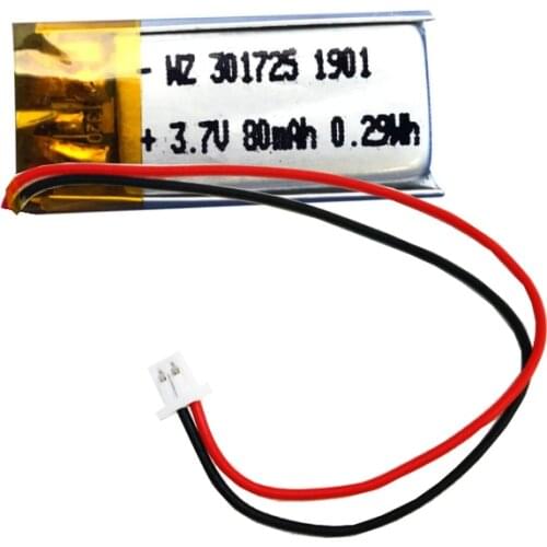 Factory Direct 301725-80mah Bluetooth Headset Mini Headset 3.7V Rechargeable Polymer Li-ion Battery