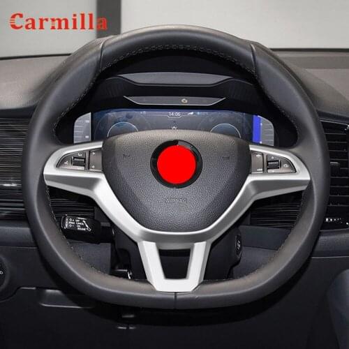 ABS Chrome Car Steering Wheel Protection Trim Sticker Fit for Skoda Superb 2016 2017 2018 2019 Accessories