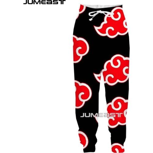 Jumeast Brand Men/Women 3D Printed Naruto Cloud Casual Long Pants Sport Pullover Length Sweatpants Trousers