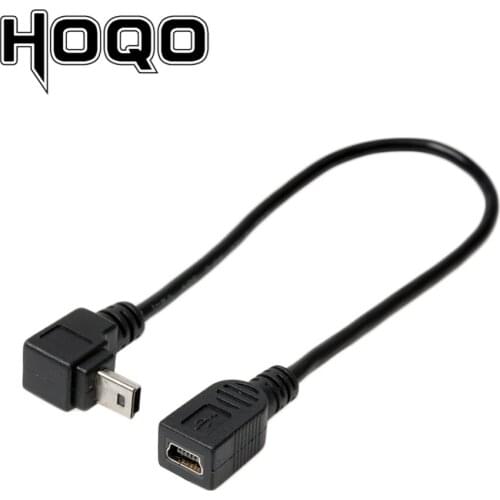90 degree Down Angle Mini USB Extension Cable Panel Mount Sync Date Charge for Motherboard Mini-USB Male to Female Cord