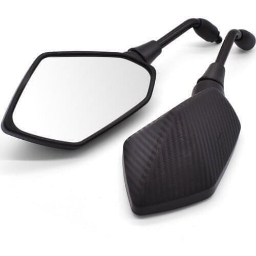 Quality Motorcycle Side Mirror Carbon Fiber White Glass Rearview Mirrors For DUCATI Monster M600 M620 M750 M900 Scrambler 1100