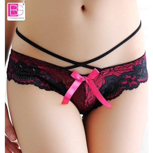 L'bellagiovanna Fashion High Quality Womens Panties Transparent Underwear Women Lace Soft Briefs Sexy Lingerie 514