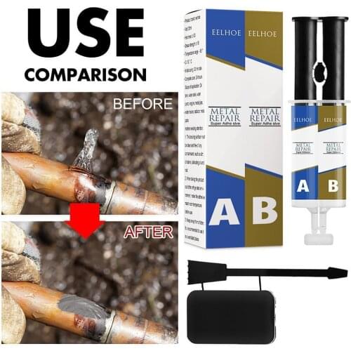 Casting Glue Industrial Repair Glue Casting Sand Hole Crack Defect Repair Strong Glue 2pcs Industrial Casting Glue AB Glue