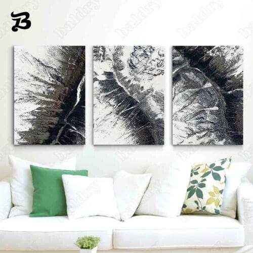 Canvas Painting Wall Art Nordic Style Abstract Painting Black and White Mountain Art for Living Room Corridor Home Decoration
