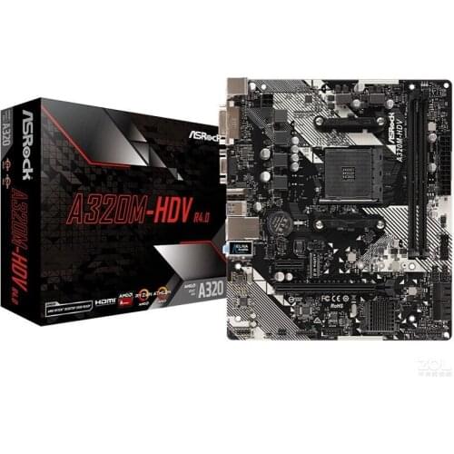 NEW desktop motherboard ASRock A320M-HDV R4.0 Game AMD Ruilong AM4 Desktop Computer mainboard