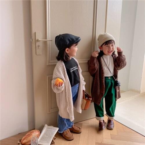 2021 new baby girl boy kids winter Autumn spring Sweater coat fashion children down clothes outfit