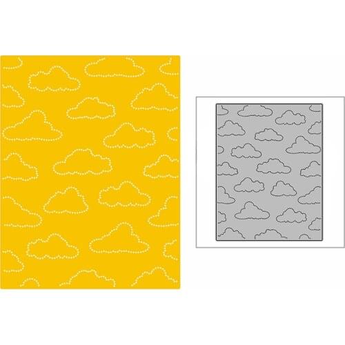 New DIY Dotted Cloudy Sky Background Panel 2021 Metal Cutting Dies for Scrapbooking and Card Making Embossing Craft No Stamps