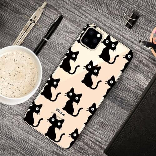 New Silicone Case for Apple iPhone X XR XS XI MAX XIR 7 8 Plus 6 6s Plus 5 5C 5S SE Fashion Cartoon Pattern Many Cats