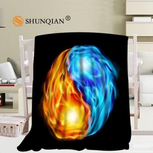 Custom Flame Blanket Blending Fabric 56x80inch 50X60inch 40X50inch Sofa Bed Throw Blanket Kid Adult Warm Blanket