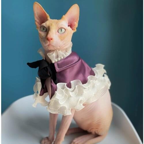 Pet cat cape princess Lolita style clothes gradient cat puppet cat anti-hair loss air-conditioning clothes can be customized