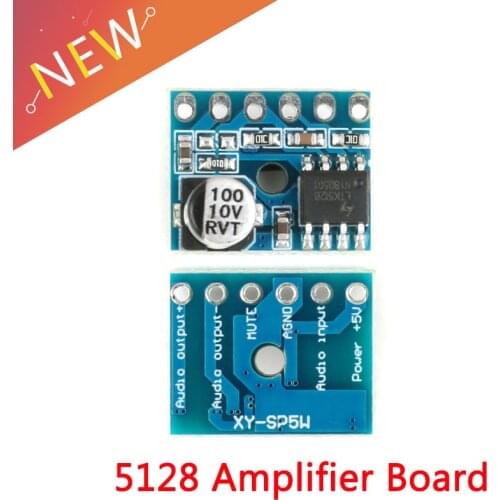 5Pcs/lot 5128 Mini Class D Digital Amplifier Board 5W Mono Audio Power Amplifier