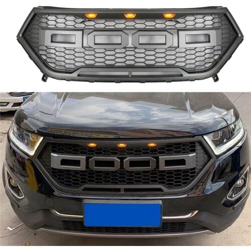For Edge Grill Mesh For Edge 2015 2016 2017 Car Front Bumper Grilles Upper Racing Grills Grille For Trims Front Grill
