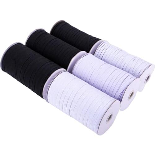 Rubber Band 3mm Elastic Bands Ribbon White Elastiek Rubber Tape Rope Line for Trouser Clothing Sewing Accessories DIY Mask Craft