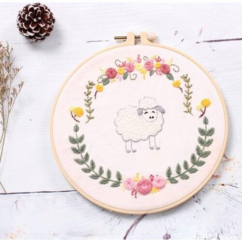 Hand embroidery diy craft kit embroidery kit pattern needlework kit punch embroidery kit mini embroidery hoops embroidery kit
