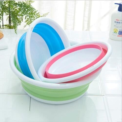 Folding Bucket Portable Collapsible Basins Car Washing Tool Vegetable Fruit Basin High Capacity Household Cleaning Supplies