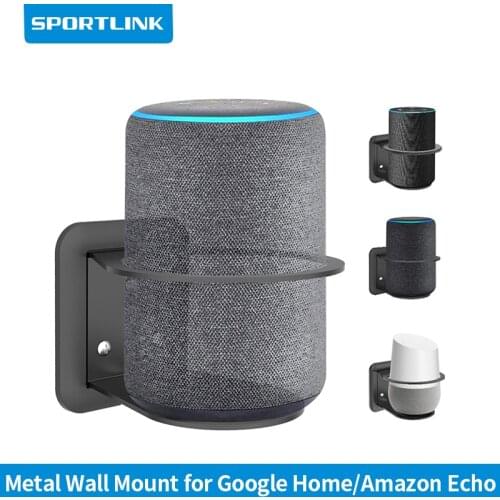 Metal Wall Mount Stand Hanger for Amazon Alexa Echo Plus 2nd and Google Home