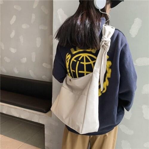 Shoulder Bag Women Cross Body Bag Canvas Bag Womens New Large Capacity Wide Shoulder Strap Simple Solid Color Messenger Bag
