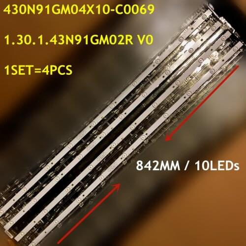 LED strip 430N91GM04X10-C0069 YSL-L 1.30.1.43N91GM02R V0 7.03.F.43N91J14R/L11B011 10led 84,2cm para Nevir NVR-7412-43HD-N con