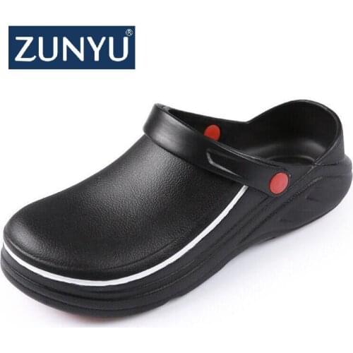 ZUNYU New EVA Unisex Slippers Non-slip Waterproof Oil-proof Kitchen Work Cook Shoes for Chef Master Hotel Restaurant Slippers
