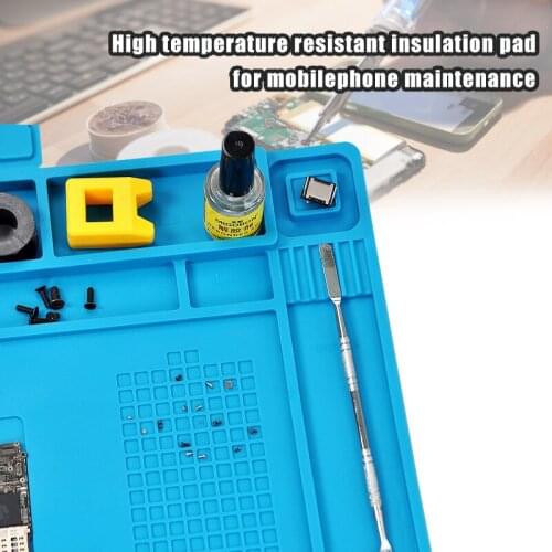 Heat Insulation Silicone Soldering Pad Mat Desk Maintenance Platform For Repair Phone Computer Station With Magnetic