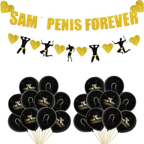 Bride To Be Bachelor Party Decoration Penis Stripper Shorts Balloons Glitter Macho Banner Big Boobs Spoof Funny Get High Ballon