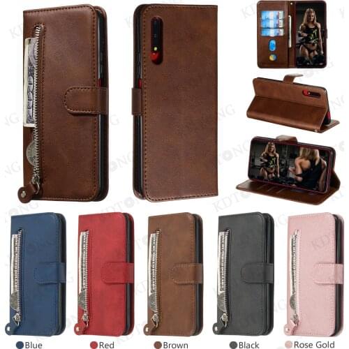 Vintage Flap Solid color Phone Case For HUAWEI Honor 9X Case For HUAWEI Honor 9X International Edition Lmitate Calfskin Cover