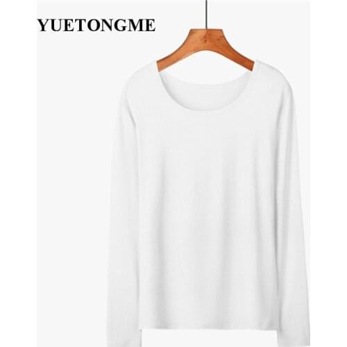 Plus size solid color Modal black bottoming shirt for women 2021new slim-fitting thin T-shirt Simple fashion lady Tops T037
