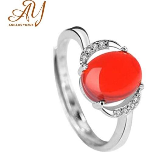 Anillos Yuzuk Vintage 100% 925 Sterling Silver Oval Cut Agate Gemstone Engagement Wedding Rings For Women Jewelry Wholesale