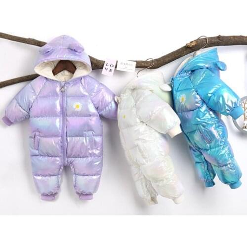 Winter Baby Clothes Newborn Baby Romper Coat Hooded Wind Proof Baby Snowsuit Thick Warm Baby Jumpsuits Toddler Girl Boys Romper