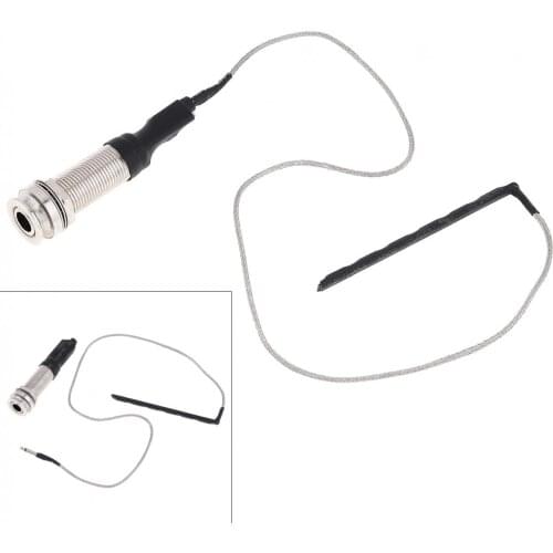 1/4" Stereo End Pin Jack Connection with Electric Box Guitar Folk Piezo Pickup Under Saddle Passive Guitar Pickups