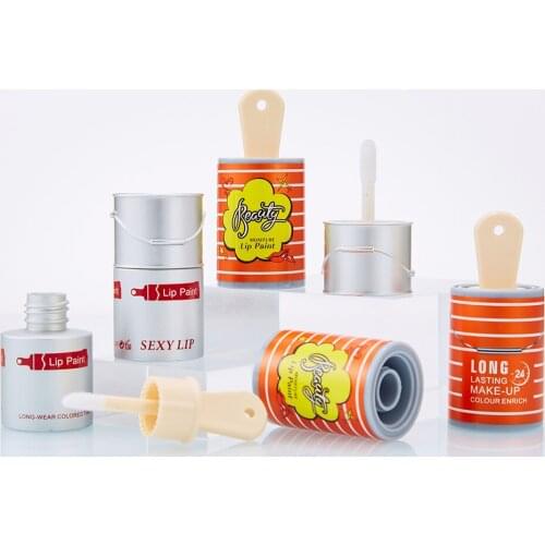 1pcs Cute Bucket Shaped Empty Lip Gloss Tubes Lip Balm Refillable Bottle Plastic Box Containers 8ml DIY Cosmetic Tools Hot