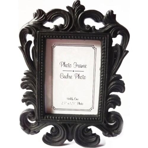 200pcs Victorian Style Resin White&Black Baroque Picture/Photo Frame Place Card Holder Bridal Wedding Shower Favors Gift ZA1230