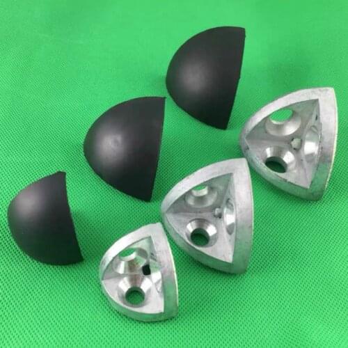 2020 3030 4040 4545 Three Dimensional Connector with ABS End Cap For Arc Aluminum Extrusion Profile,Screws And Lids Included