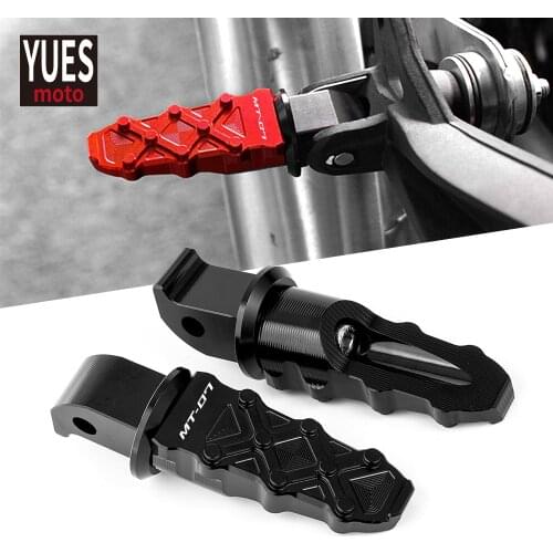 Motorcycles Accessories CNC Foot Pegs Rear Passenger Footrests Fit For Yamaha MT07 MT 07 MT-07 2014-2019 2020 With Laser Logo
