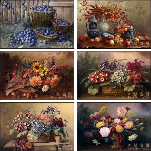 DIY 5D Diamond Painting Flowers Blueberries Mosaic Full Diamond Painting Cross Stitch Kits Home Decoration Diamond Embroidery