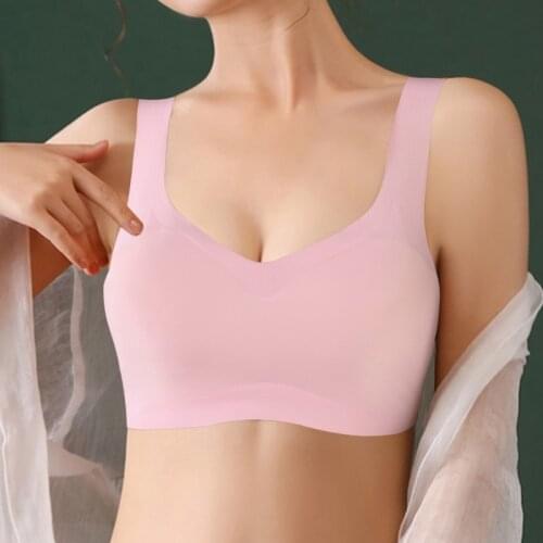 Bras For Women Seamless Comfortable Gathered Bra Womens Top Female Lingerie Push Up Bralette Sports Bra Soft Vest Brassiere