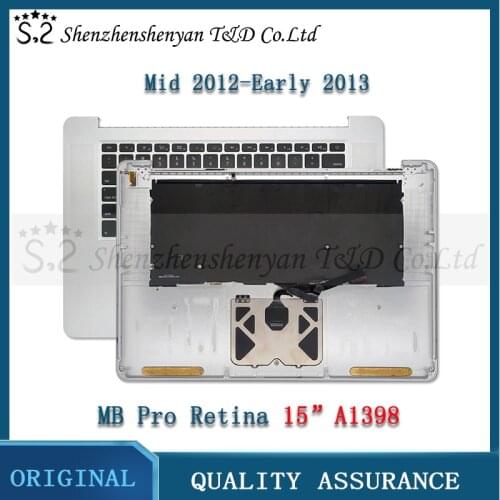 For MacBook Pro Retina 15 "A1398 with Turckpad keyboard top case for USA UK English French German Spanish Korean 2012 Year
