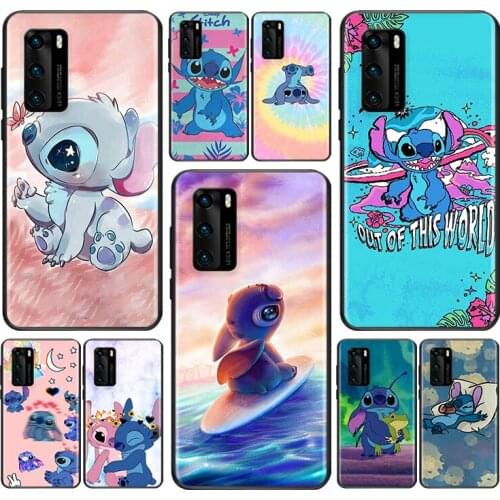 Disney Cute Stitch For Huawei P Smart Z S Pro Plus 2018 2019 2020 2021 Mate 10 20 30 40 RS PRO Plus lite Phone Case