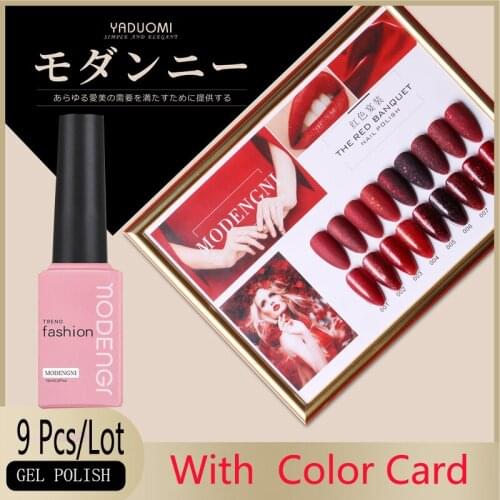 15ML Gel Nail Red Colors Fashion UV Gel Nail Polish Soak Off Vernish Semi Permanent LED Nail Polish Lacquer Gel Polish