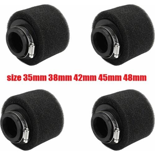 35mm 38mm 42mm 45mm 48mm Elbow Neck Foam Air Filter Sponge Cleaner Moped Scooter Dirt Pit Bike