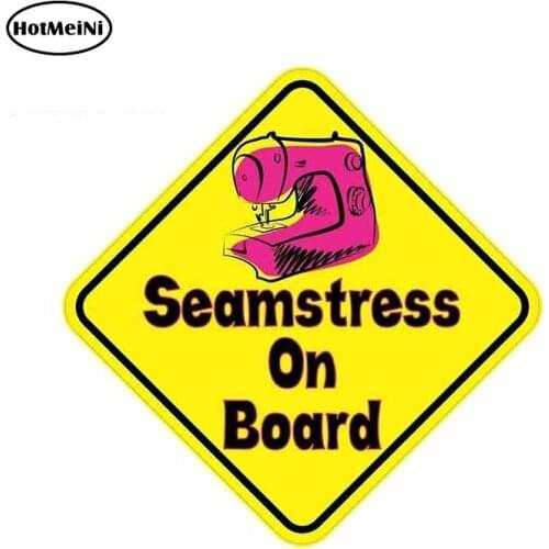 HotMeiNi 13cm x 13cm Seamstress On Board Graphics Auto Vinyl Car Stickers and Decals for JDM ATV Home Wall Door Fine Decal