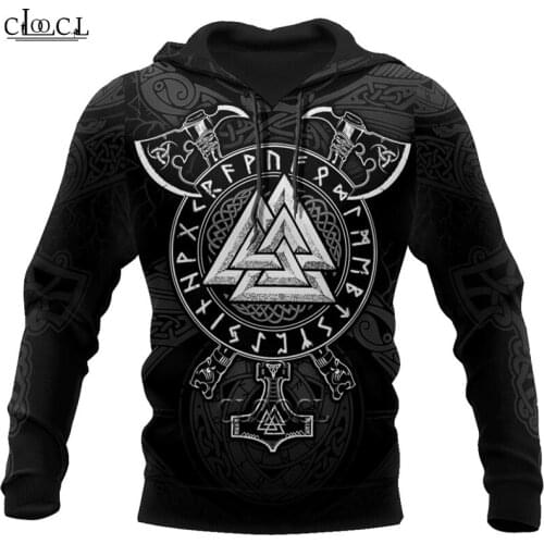 HX New Fashion Viking Odin Style Hoodies Oversized Women Men Sweatshirts Casual Long Sleeve Pullover 3D Printed Sport Hoodie