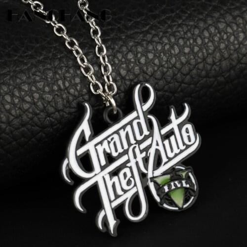 PS4 GTA 5 Game Necklace Grand Theft Auto 5 Pendant For Men Fans Xbox PC Rockstar Can Drop Shipping