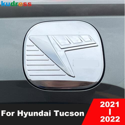 Fuel Gas Tank Cover Trim For Hyundai Tucson 2021 2022 2023 Carbon Fiber Oil Tank Cap Decoration Frame Car Styling Accessories