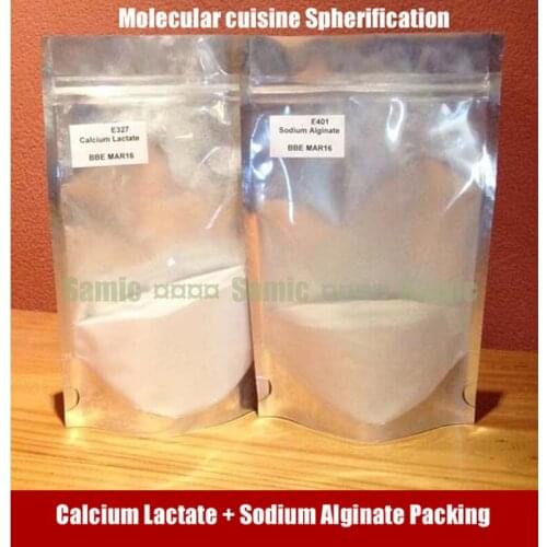 Calcium Lactate 100g + Sodium Alginate 100g - Molecular cuisine Spherification
