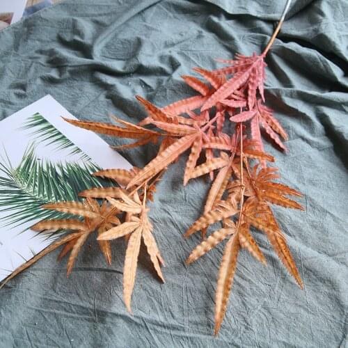 Chicken claw leaf, wedding setting, artificial flower, single branch, long pole, maple leaf, wedding hall, ceiling decoration