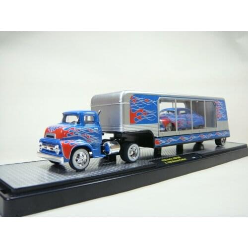 M2 Machine 1/64 Ford transporters carry trucks Diecast Collection of Die-casting Simulation Alloy Model Children Toys