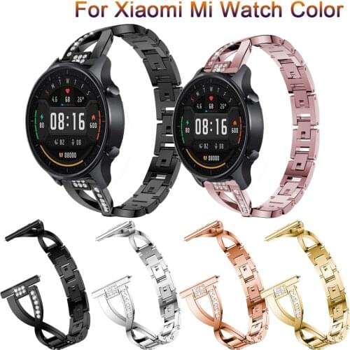 Stainless Steel Metal Strap For Xiaomi Mi Watch Color Smart Watch Wrist Strap For Xiaomi Mi Watch Color sports edition Correa