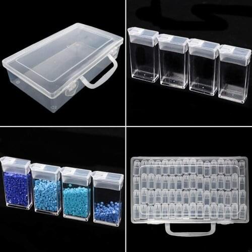 3Pack 64 Grids 5D Diamond Painting Kit Embroidery Moasic Storge Box Diamonds Jewlery Sewing Nail Container Accessories Organizer