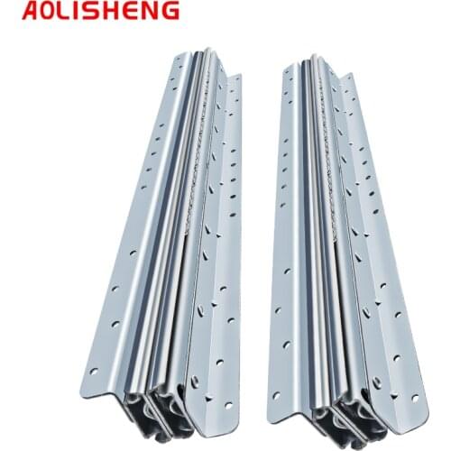 Staircase base cabinet track thickened shoe cabinet wine cabinet three section rail drawer bottom slide rail heavy duty slide ra